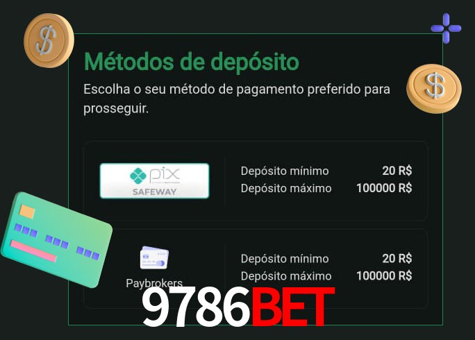 O cassino 9786bet oferece uma grande variedade de métodos de pagamento
